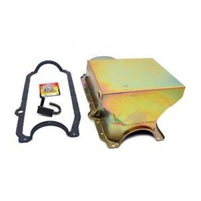 1986-02 SBC Chevy Zinc Drag Style Oil Pan 7qt 350 W/ STD. Pickup Bolts Gasket