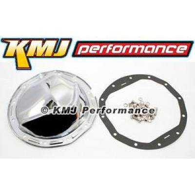 Transmission and Rearend Accessories - Diff Covers  - KMJ Performance Parts - GM Chevy 12 Bolt Steel Differential Cover Chrome 8.875"; Kit Gaskets and Bolts