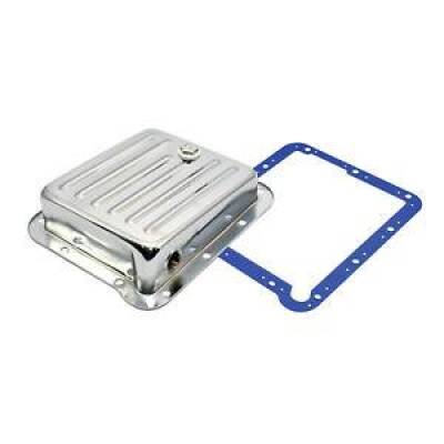 Pan Fill Ford C4 Chrome Steel Automatic Transmission Pan w/Moroso Gasket