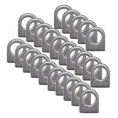 KMJ Performance Parts - 25 Pack Chassis Mounting Brake Line Tabs .100"; Thick Steel 5/8"; Hole Weldable