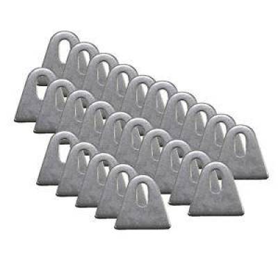 25 Pack Chassis Mounting Tabs 1/8"; Thick Steel 1/4"; X 1/2"; Slot 1-7/16"; Weldable