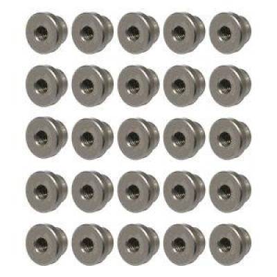 25 Pack Chassis WeldOn Nut 3/8";-16 Thread Weldable 3/8"; Long Fits 3/4"; ID Tubing