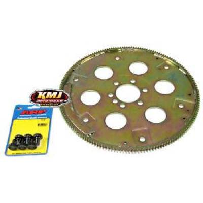 Transmission and Rearend Accessories - Flexplates and Dust Covers  - KMJ Performance Parts - SFI Small Block Chevy 383/400 External Balance Flexplate 168 Tooth + ARP Bolts