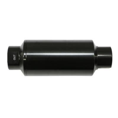 Black Billet Aluminum Fuel Filter / 100 Micron Steel Element for -10 ORB Fitting