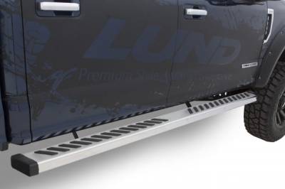 Exterior  - Running Boards and Steps  - Lund International - Lund 28665022 Summit Ridge 2.0 Stainless 2007-2019 Chevrolet Silverado GMC Sierra HD