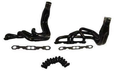 Headers - Schoenfeld Headers  - Schoenfeld - Schoenfeld 195V-3 IMCA Stock Car Stepped Tube Header 1 5/8" - 1 3/4" Tubed to 3" x 9" Collector