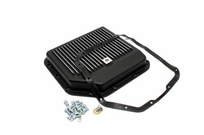 GM Chevy Turbo 350 Black Aluminum Transmission Pan Kit w/ Bolts Gasket TH350