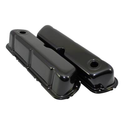 Engine Components - Valve Covers - Assault Racing Products - 62-85 SBF Ford Black Steel Valve Covers - Small Block 260 289 302 351W