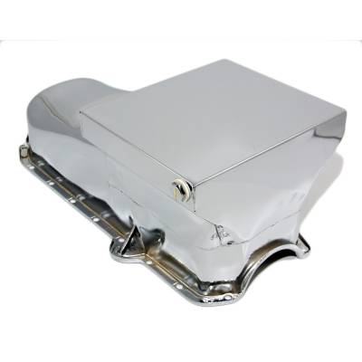 80-85 SBC Chevy Chrome Drag Race Style Oil Pan 7qt - 305 350 Small Block