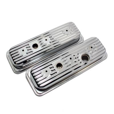 Engine Components - Valve Covers - Assault Racing Products - 85-93 Chevy 4.3L V6 V-6 Chrome Plated Steel Valve Covers S10 Blazer C1500 K1500