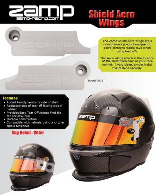 Safety & Seats - Helmet Shields & Accessories - Zamp - ZAMP Shield Aero Wings