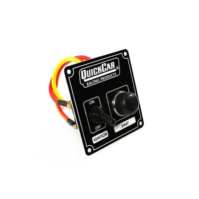 Quick Car - QuickCar 50-802 Black Ignition Switch Panel 1 Toggle Switch 1 Momentary Button - Image 2
