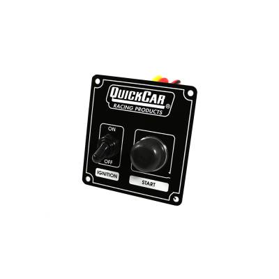 Quick Car - QuickCar 50-802 Black Ignition Switch Panel 1 Toggle Switch 1 Momentary Button - Image 1