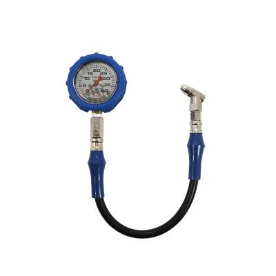 QuickCar 56-041 Tire Air Pressure Gauge 0-40 PSI Liquid Filled 14" Hose