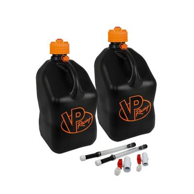 VP Fuel 2 Pack 5 Gallon Fuel Can w/ 2 Hoses and Ball Valves