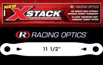 Stocking Stuffers - Tearoffs - Racing Optics Inc - Racing Optics XStack 10201C 11-1/2" Button Ctr Simpson HJC Tear Offs-1 Sleeve