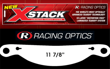 Racing Optics XStack 10230C 11 7/8" Button Ctr Tear Offs for Impact 1 Sleeve 30