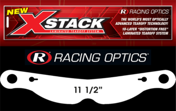 Racing Optics XStack 10231C 11 1/2" Button Ctr Tear Offs for Impact Champ, Nitro