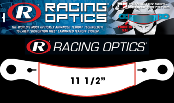 Racing Optics XStack 10206CP Perimeter Seal 11-1/2" Button Ctr-Bell GTX.3, Carbon Tear Offs 30