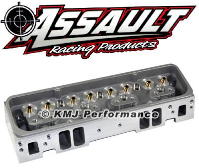 Assault Racing Products - Pair of BARE SBC 205cc Aluminum Cylinder Heads Straight Plug 64cc Small Block Chevy 350 - Image 2