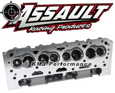 Assault Racing Products - Pair of BARE SBC 205cc Aluminum Cylinder Heads Straight Plug 64cc Small Block Chevy 350 - Image 3