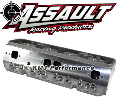 Assault Racing Products - Pair of BARE SBC 205cc Aluminum Cylinder Heads Straight Plug 64cc Small Block Chevy 350 - Image 4
