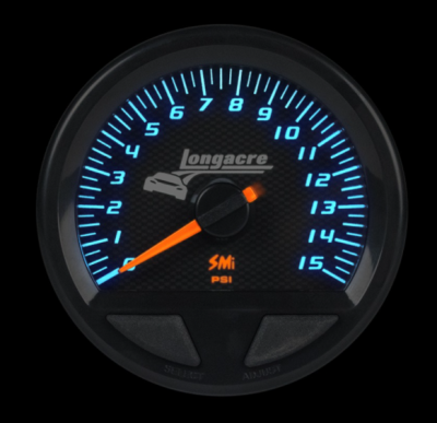 Longacre - SMi™ Elite Waterproof Gauges, Fuel Pressure 0-15 psi, Sensor Included LON 46742 - Image 3