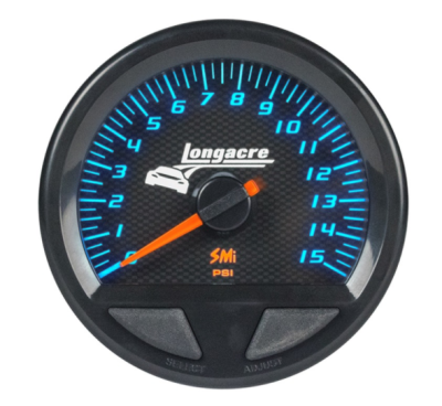 Longacre - SMi™ Elite Waterproof Gauges, Fuel Pressure 0-15 psi, Sensor Included LON 46742 - Image 2