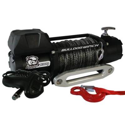 Bulldog Winch 10044 8K Winch with 100' Synthetic Rope Kit