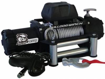 Bulldog Winch 10042 9.5K Winch with Wire Rope Kit