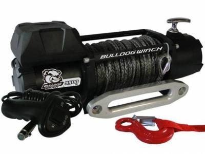 Bulldog Winch 10045 9.5K Winch with 100' Synthetic Rope Kit