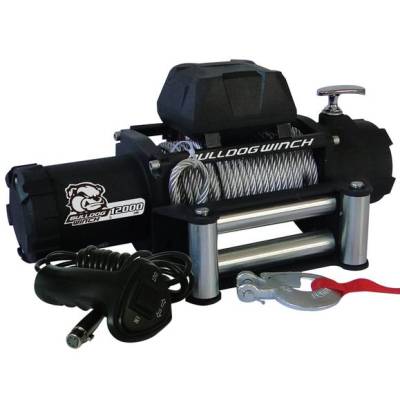 Bulldog Winch 10046 12K Winch with 100' Synthetic Rope Kit