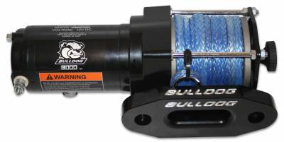 Truck Accessories - BullDog Winch - Bulldog Winch 15011 3000lb ATV Winch with Synthetic Rope,