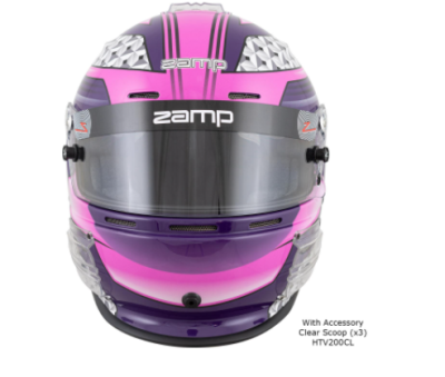 Zamp - Zamp RZ-62 Helmet Pink / Purple Graphic Snell SA2020 - Image 3