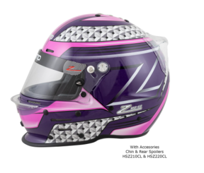 Zamp - Zamp RZ-62 Helmet Pink / Purple Graphic Snell SA2020 - Image 5