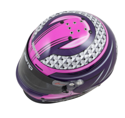 Zamp - Zamp RZ-62 Helmet Pink / Purple Graphic Snell SA2020 - Image 9