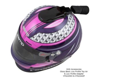 Zamp - Zamp RZ-62 Helmet Pink / Purple Graphic Snell SA2020 - Image 10