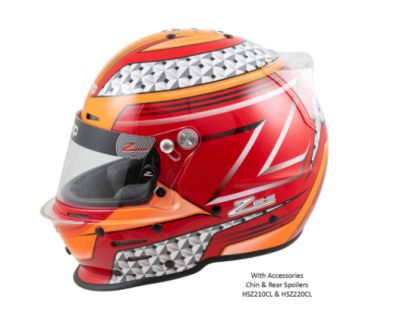 Zamp - Zamp RZ-62 Helmet Red / Orange Graphic Snell SA2020 - Image 2