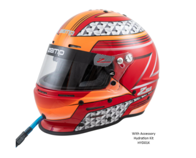 Zamp - Zamp RZ-62 Helmet Red / Orange Graphic Snell SA2020 - Image 3