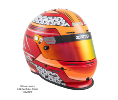 Zamp - Zamp RZ-62 Helmet Red / Orange Graphic Snell SA2020 - Image 4