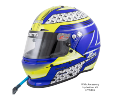 Zamp - Zamp RZ-62 Helmet Blue / Green Graphic Snell SA2020 - Image 2