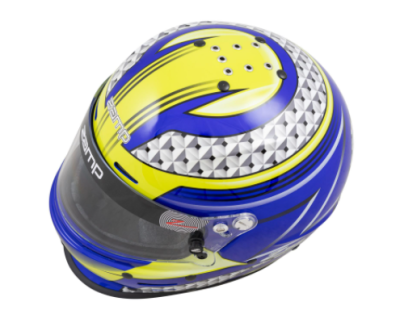 Zamp - Zamp RZ-62 Helmet Blue / Green Graphic Snell SA2020 - Image 5