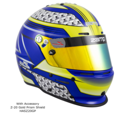 Zamp - Zamp RZ-62 Helmet Blue / Green Graphic Snell SA2020 - Image 7