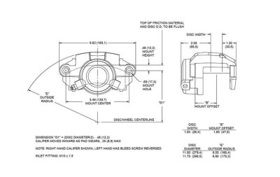 Wilwood - Wilwood 120-16101 IMCA GM Metric Cast Iron D-154 Brake Caliper - Image 3