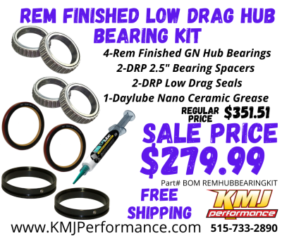REM Finished Low Drag Hub Bearing Kit