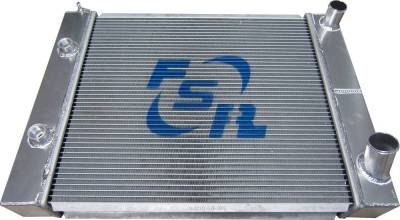 FSR Radiator 26" wide X 19" Tall Double Pass 2 Row NO CAP with Engine Coller - FSR 2619D2WE-N