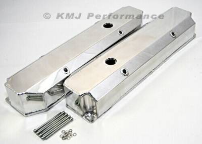 Dodge Mopar 383 440 Polished Aluminum Fabricated Long Bolt Valve Covers