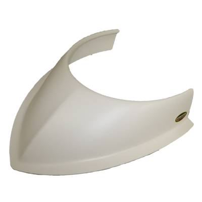 Dominator Race Products - Dominator Race Products DOM 521-WH Champion Hood Scoop – 3.5" Curved Bottom - Image 1