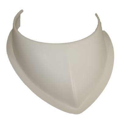 Dominator Race Products - Dominator Race Products DOM 521-WH Champion Hood Scoop – 3.5" Curved Bottom - Image 2