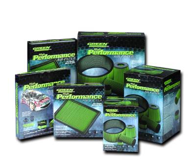 Performance - Cold Air Intakes, Throttle Bodies, and Injection Systems - Green Filter USA - Green Filter USA 2067 High Flow Reusable Air Filter Chevy Camaro